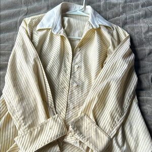 Striped Cream and White unisex Shirt
